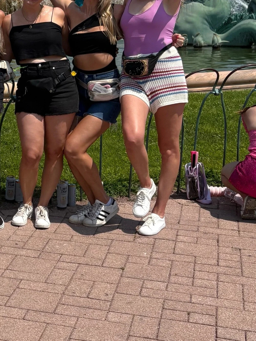 I*space Striped Knit Women’s Shorts - Cream/white Multi